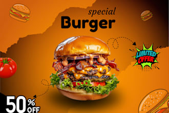 design eye catching restaurant food posters and flyers