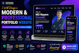create a modern professional and responsive branding portfolio website
