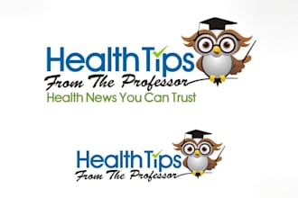 design mascot modern health tips logo