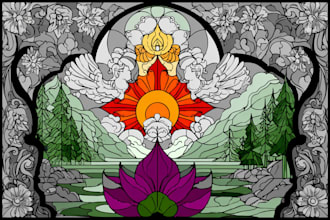 draw line art for stained glass or something else