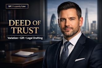 draft a legally bulletproof deed of trust, variation, or gift