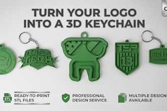 create custom logo keychain designs for 3d printing