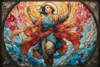 draw amazing stained glass art for your character or image