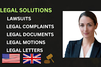 draft legal complaints, lawsuits, motions, legal documents