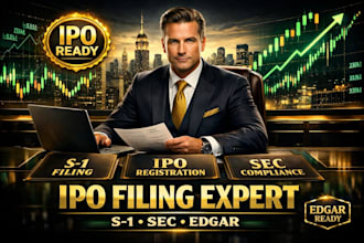 prepare sec form s1 registration statement and ipo filing edgar compliance