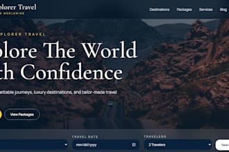 build an ai powered high converting travel agency website