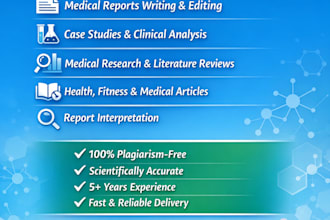 do medical reports and case studies professionally