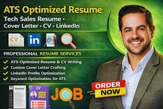 craft ats optimized resume, tech sales resume, cover letter, CV, linkedin