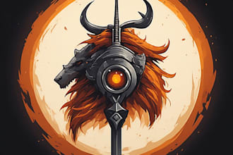 design awesome rpg fantasy or sci fi logo for you