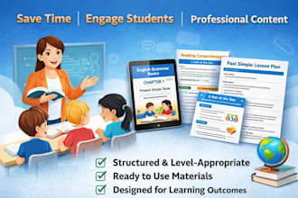develop books, lesson plans, and course materials