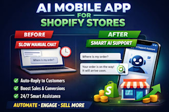 build ai mobile app for shopify store automation