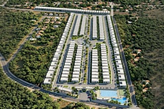 deliver realistic gated community home,urban layout plan,cgi residential complex