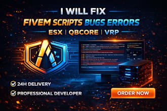 fix fivem scripts bugs errors fast for esx qbcore vrp
