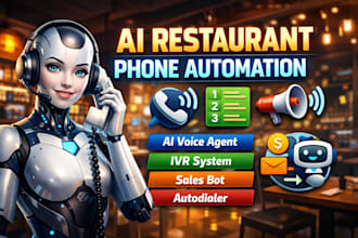 do ai restaurant avatar autodialer system, ivr system, voice agent and sales bot