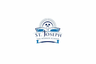 design modern catholic, ministry christian church or school logo