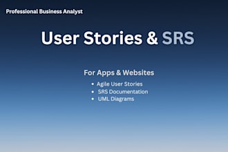 write user stories for your app or website