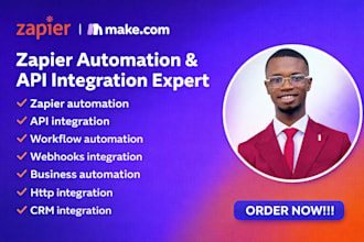 set up zapier and make for custom workflow with API webhook http integration