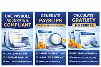 uae payroll processing and payslip generation with gratuity