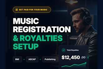 do music registration, publish admin, bmi ascap setup