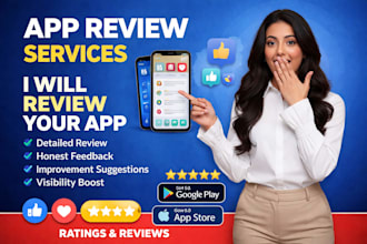do app testing,app download, app review ,mobile app