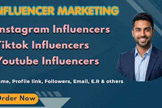 find best instagram tiktok youtube influencer for influencer marketing