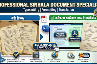 do expert sinhala typesetting and formatting