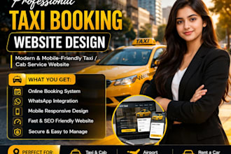 design taxi booking website, transport service website