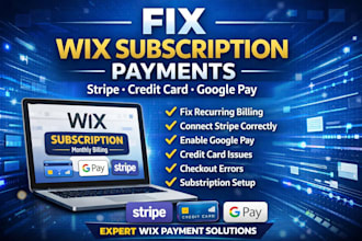fix wix subscription recurring payment stripe credit card googlepay integration