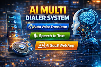 do ai multi dialer system auto voice translator, text transcriber ai saas webapp