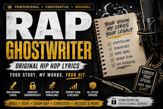 professional rap ghostwriter for original hip hop lyrics