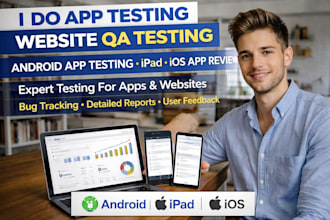 do app testing website QA testing android app testing, ipad, ios app review