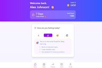 build a modern study planner and productivity app for students
