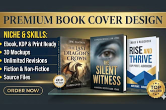 do book cover design, ebook cover design,kdp book cover, book design