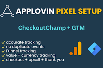 setup applovin axon pixel tracking in checkout champ using GTM