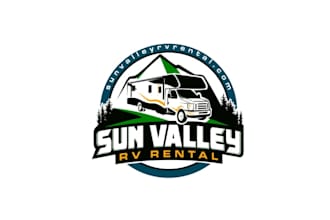 design attractive sun valley rv rental logo for you