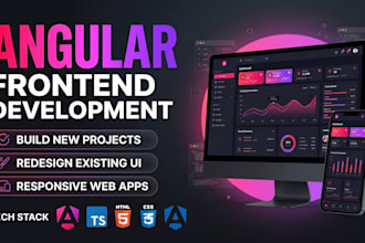 build and redesign responsive angular web applications