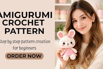 do custom amigurumi crochet pattern for esty crochet pattern step by step pdf