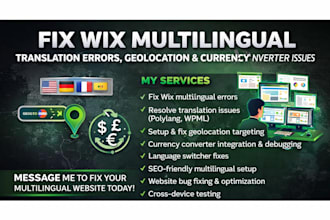 fix wix multilingual translation error geolocation currency converter polylang