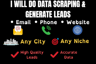 scrape targeted business leads with email, phone and excel report
