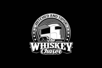 design vintage magnificent logo for custom horse trailer bar