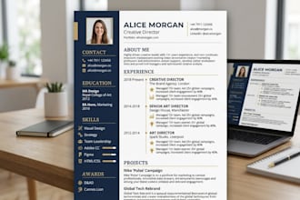 make impressive professional resume design and cv design