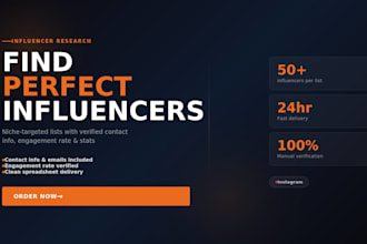find niche instagram influencers with engagement rate and contact info