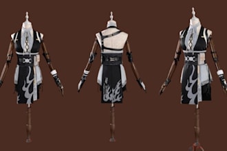 costume 3d cosplay creation prop wearable anime 3d model eva foam cosplay armor