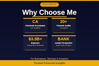 do forensic financial analysis and due diligence