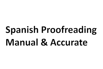 proofread and correct spanish texts professionally