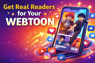 promote your webtoon or comic weekly monthly and manage your comic page growth