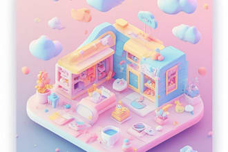 do an isometric 3d model