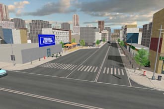build realistic roblox city and custom environment in roblox studio or blender