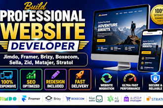 build website on jimdo framer brizy boxecom salla zid matajer strato expert dev