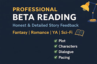 beta read your fiction and provide detailed feedback